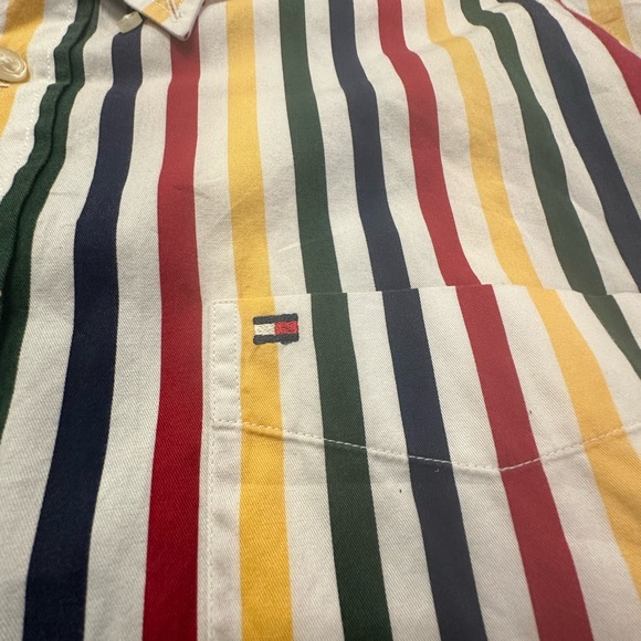 Tommy Hilfiger striped Short sleeve button up Polo - Picture 2 of 4